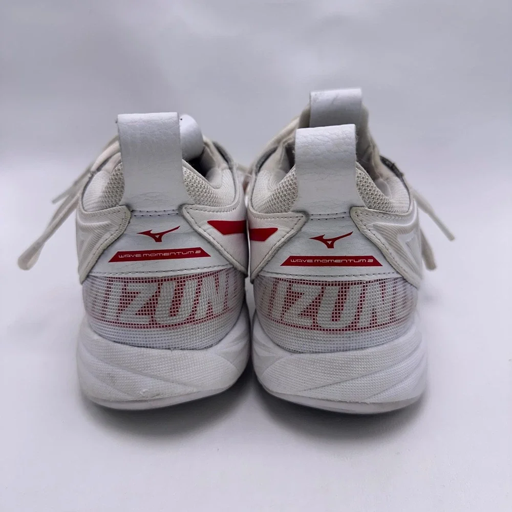 Mizuno Wave Momentum 2 Womens Volleyball Shoes White Red V1GC211261 Size 8.5